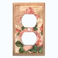 thumbnail image 2 of Metal Light Switch Plate Outlet Cover Tan Floral Leaf Letter Damask FLW055, 2 of 13