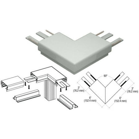 Crl 90 Degree Corner - CRL Agate Gray 200 Series Top Cap 90 Degree Corner