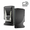 thumbnail image 1 of RFID Blocking Carbon Fiber Minimalist Ridge Money Clip Front Pocket Men's Wallet, 1 of 5