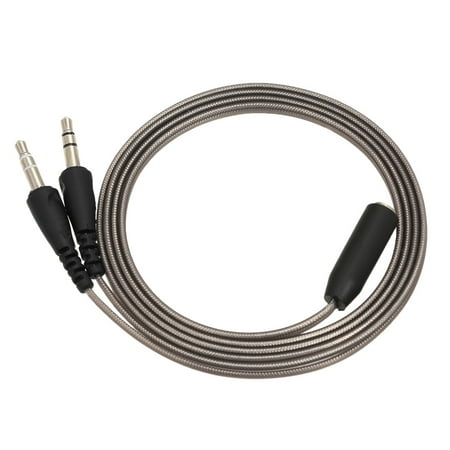 3.5mm Audio Y Splitter Cable 1 Female to 2 Male Converter Earphone Microphone Cord Adapter for Headphone to Desktop Laptop