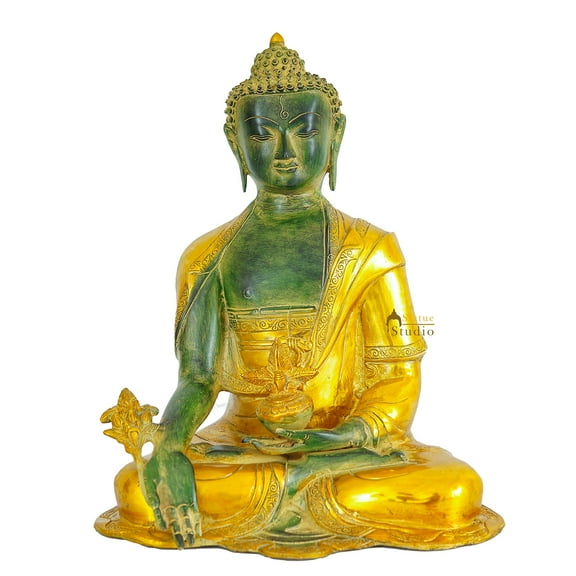 StatueStudio Brass Buddha Statue For Home Décor Garden Décor Gifting Item