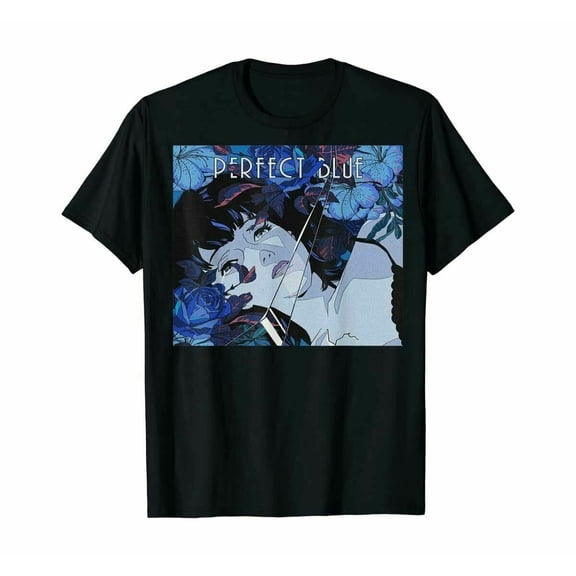 Perfect Blue Japanese Anime T-Shirt Funny Black Tee Gift Trend For Men