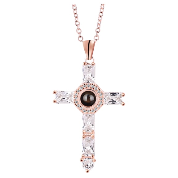 Miyuadkai Necklaces Projection Necklace Projection Pendant Necklace Jewelry Rose Gold One Size