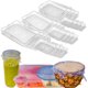 thumbnail image 1 of Tapas elásticas de silicona para contenedores de alimentos - Reutilizables, rectangulares, paquete de 24 - Cubiertas a prueba de fugas y ecológicas para almacenar alimentos frescos en recipientes de, 1 of 6