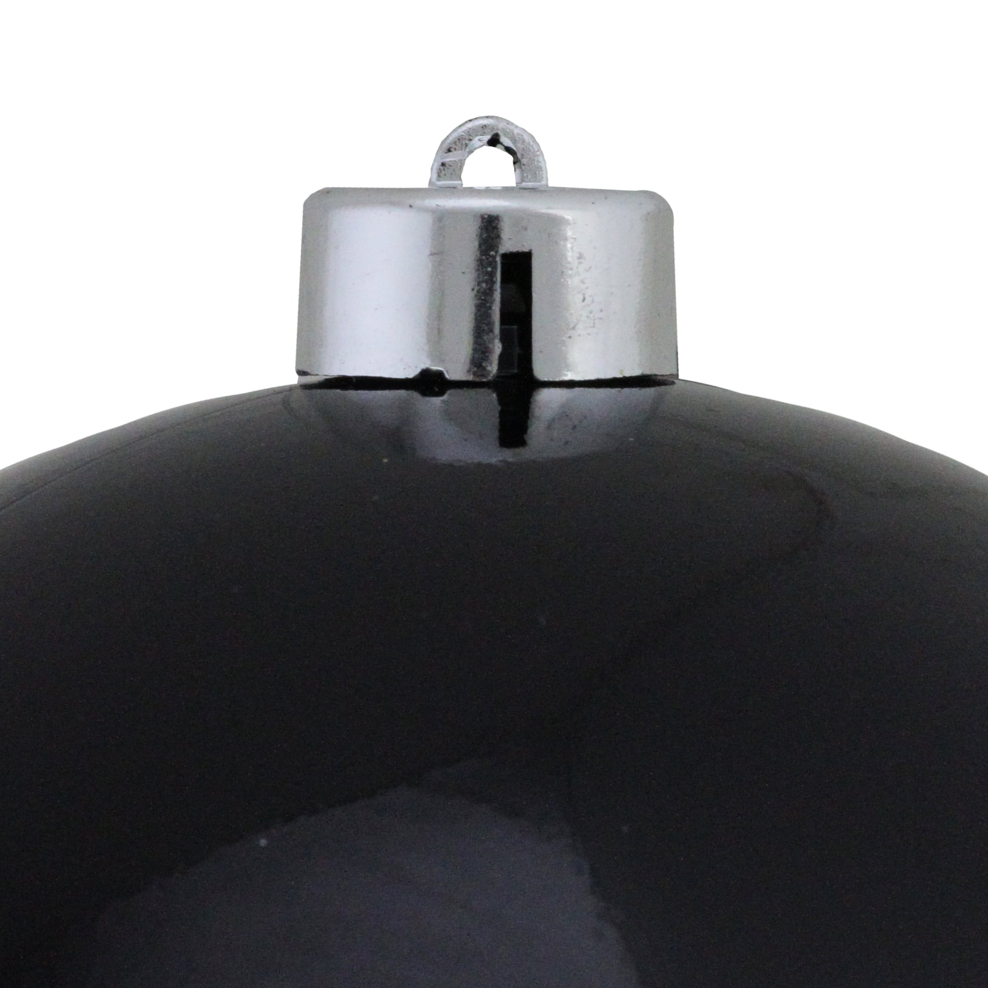 Shiny Jet Black Commercial Shatterproof Christmas Ball Ornament 12" (300mm)