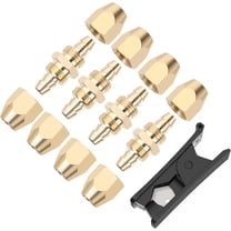 4PCS Soild Brass Air Reusable Hose Splicer For 1/4-Inch ID Hose,Hose Air Hose Repair Fitting 4 Pack 1/4 Inch