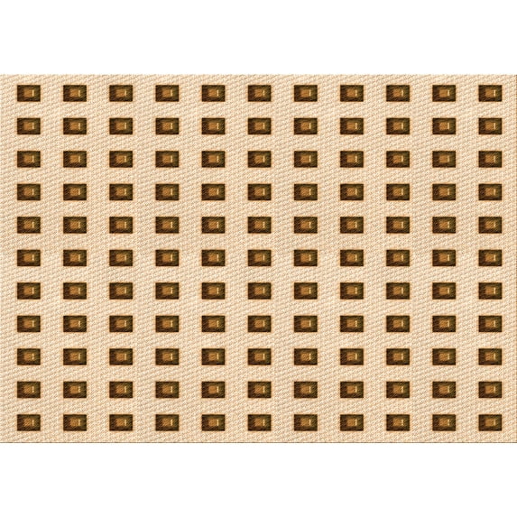 Ahgly Company Machine Washable Indoor Rectangle Transitional Golden Blonde Gold Area Rugs, 2' x 5'