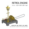 thumbnail image 3 of RETROL Mini Steam Generator and Lamp Scene Model Set, Metal Retro Street Lamp with Functional Steam-Powered Generator, Educational Diorama Accessory for Steam Engine Displays, 3 of 5