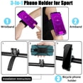 thumbnail image 6 of 3 in 1 Wristband Phone Holder, Phone Armband Wristband Phone Mount with Pedestal and Bicycle Bracket, 360°Rotatable Detachable Sports Running Cycling Accessories for Cycling Fishing Running Walking, 6 of 8