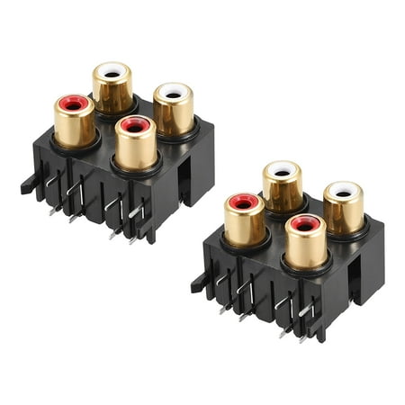 AV Concentric Outlet 4 RCA Female Jack 8-Pin Connector Socket Panel Mount 2Pcs price history on PriceWatchPro