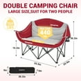 Kingcamp Loveseat Camping Chair for Adult Double Camping Chair Folding Chair for Two People