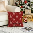 thumbnail image 3 of Christmas Tree Pillow Covers 20x20 Inch Set of 2 Xmas Winter Decorative Throw Pillow Cover White Trees Decoration Holiday Farmhouse Pillow Case for Home Sofa Christmas Decor Red, 3 of 4