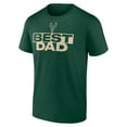 thumbnail image 2 of Men's Hunter Green Milwaukee Bucks Greatest Dad T-Shirt, 2 of 3