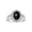 Black Star Sapphire, variant on Rings for Women Sterling Silver Ring Princess Diana Inspired 9X7MM Gemstone & Halo of Diamonds February Amethyst Jewelry for Women Size 6