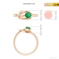 thumbnail image 5 of ANGARA Natural Solitaire Emerald Infinity Knot Engagement Ring in 14K Rose Gold for Women (Size-5mm) | May Birthstone, Birthday, Anniversary, Jewelry Gift for Women | Natural Emerald Ring, 5 of 10