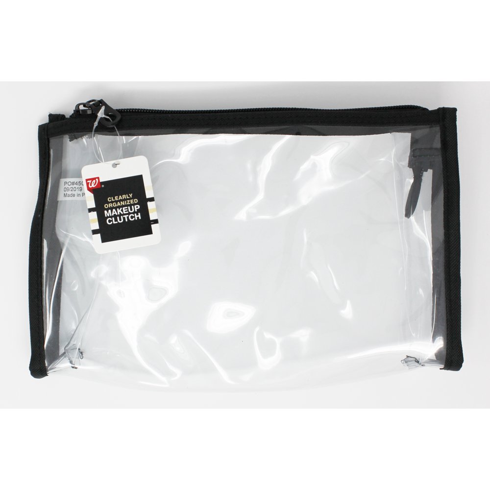 Walgreen Clear Waterproof Cosmetic Bag Carry Case Portable Travel