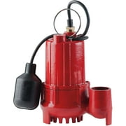 1/3 HP Cast Iron Sump or Effluent Pump - Clog Resistant + Float Switch