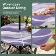thumbnail image 5 of Round Outdoor Tablecloth with Umbrella Hole and Zipper, Purple Ombre Tablecloth with Elastic Waterproof, Modern Moire Abstract Art Aesthetics Patio Table Covers for 45" - 54" Picnic Pool Tables, 5 of 9