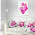 thumbnail image 3 of Designart Full Bloom Pink Flower Watercolor - Floral Throw Pillow - 12x20, 3 of 5