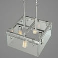 thumbnail image 4 of Progress Lighting Glayse 4-Light Semi-Flush Convertible Fixture, Antique Bronze, Beveled Glass Shade, 4 of 9