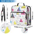thumbnail image 2 of FORMRS Zipper Binder with Shoulder Strap 2-inch Ring 500 Sheet Capacity File Bag, Pink Simple Shapes, 2 of 5