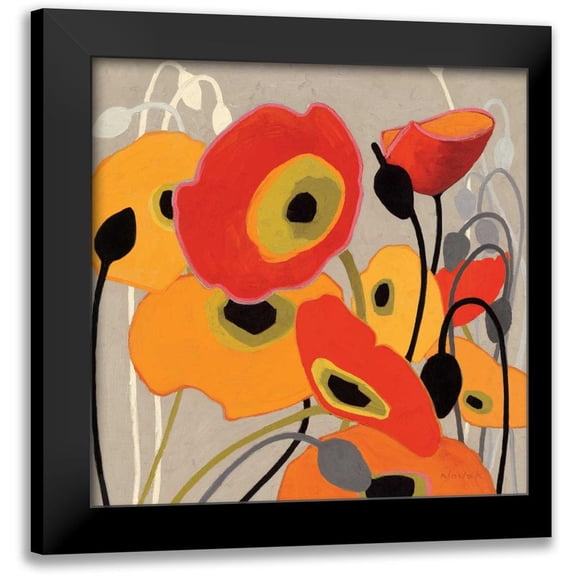 Novak, Shirley 12x12 Black Modern Framed Museum Art Print Titled - Mango Tango I
