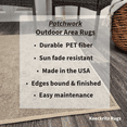 thumbnail image 6 of Koeckritz Rugs 5'x11' Ivory Patchwork Indoor/Outdoor Rug Soft, Durable & Easy to Clean, 6 of 6