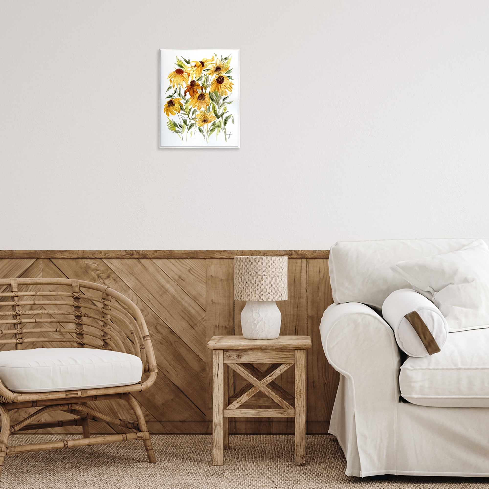 Stupell Industries Wild Rudbeckia Flowers Botanical & Floral Painting Unframed Art Print Wall Art, 11 x 14