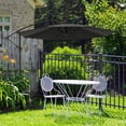 thumbnail image 5 of FLAME&SHADE 10 ft Cantilever Offset Outdoor Patio Umbrella with Cross Base Stand, Black, 5 of 8