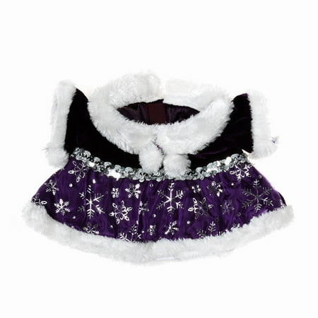 Purple Snowflake Dress Outfit 14-18 Inch Plush Toy Winter Clothing Purple Snowflake Dress Outfit 14-18 Inch Plush Toy Winter Clothing