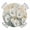 Gray Blue Light Brown White, variant on Colorful Leaves Round Tablecloth for 36-44 Inch Tables,Fitted Table Cover with Elastic Edge,Modern Abstract Spring Nature Tree Branch Waterproof Outdoor Table Cloth Protector for Patio Garden Dinner