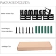 thumbnail image 4 of 1set Hammer Medal Hanger Display Medal Holder Rack Sports Metal Hanging Wood Wall Mount Frame Decor Medal Hangers with 12 Hooks for Badge Race Runner Marathon Medalist Athlete 15.7 x 6Inch, 4 of 8
