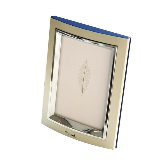 Botmok Picture frames, 4x6 Shiny Metal Tabletop Picture Frame, Silver