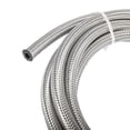 thumbnail image 6 of Unique Bargains 10 Ft 4AN Fuel Hose Braided CPE Oil Fuel Gas Line Hose Silver AN4 1/4", 6 of 7