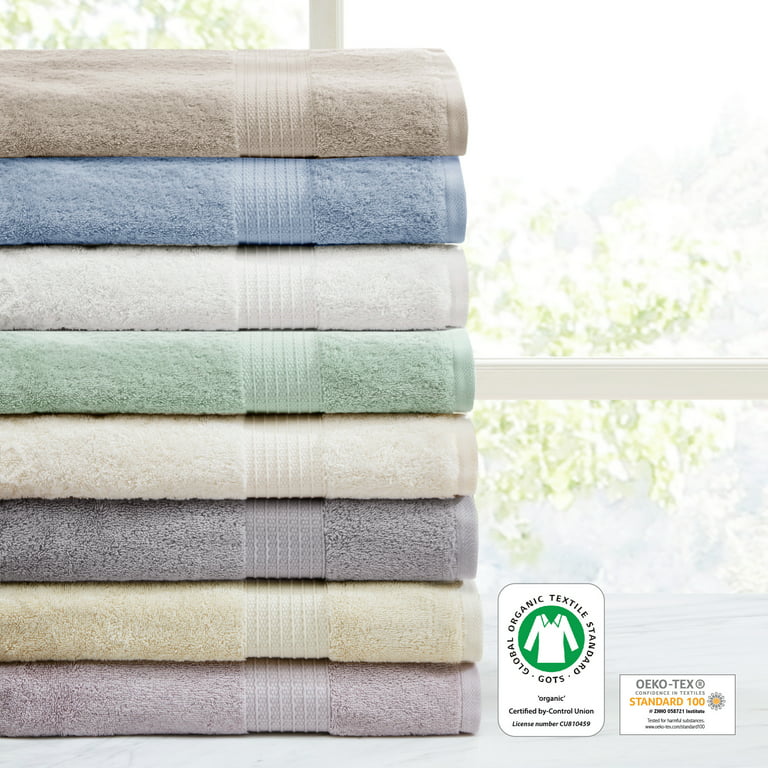 Home Essence Organic 6 Piece 100 Percent Cotton Towel Set 