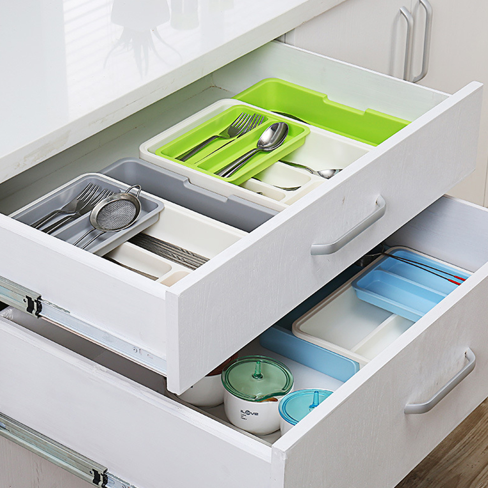 Scalable Separated Tableware Arrangement Drawer Storage Box for Kitchen
