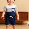 thumbnail image 6 of kpoplk Toddler Boys Summer Clothes Kids Dinosaur Outfit Short Sleeve T Shirt Shorts Sets 6 12 18 24 Months 2T 3T 4T(Blue,2-3 Y), 6 of 7