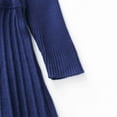 thumbnail image 5 of Atogsazn Kids Girl Sweater Dresses Children Long Sleeve A-Line Sweater Dress for Girls Fall Winter Clothes Navy 5-6 Years, 5 of 6