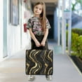 thumbnail image 4 of Zipper Binder Black and Gold Abstract 1.5 Inch Binder Folder Bag with Shoulder Strap and Handle, 4 of 8