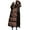 Coffee, variant on comerut Winter Down Coat Zipper Hooded Solid Color Midi Length Cardigan Keep Warm Padded Stand Collar Women Winter Coat for Outdoor