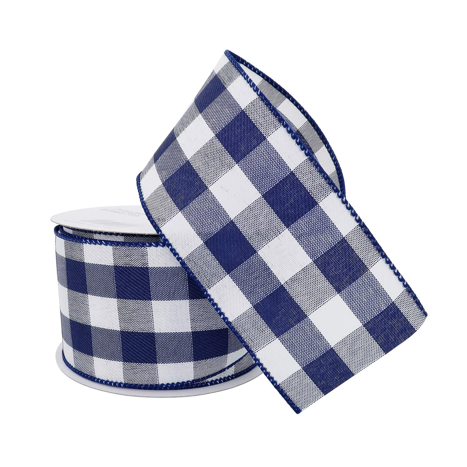 12 Pack: 2.5" x 8.3yd. Wired Gingham Ribbon by Celebrate It