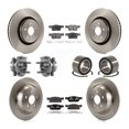 thumbnail image 1 of Transit Auto Front Rear Wheel Hub Bearing Assembly Disc Brake Rotor and Ceramic Pads Kit (10Pc) for Car 2015 Ford Edge AWD with 345mm Diameter Left Right Side (Driver Passenger) KBB-113167, 1 of 10