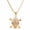 Gold, variant on Stainless Steel Iced CZ Skull Pendant, 24 inch Box Chain Necklace SCP 5013 S