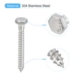 thumbnail image 3 of Unique Bargains Hex Head Lag Screws Bolts, 1/4' x 2' 304 Stainless Steel Partial Thread Wood Screws, 50 Pack, 3 of 6