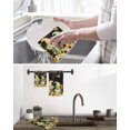 thumbnail image 5 of Spring Gnomes Kitchen Dish Towels for Drying Dishes Set of 4, Farmhouse Botanical Sunflowers Wooden Grain Waffle Weave Microfiber Hand Tea Bathroom Towels Quick Dry & Absorbent Towel 12x12, 5 of 7