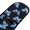 thumbnail image 2 of Dailycode Double Sided Oven Mitt with Loop Heat Resistant Kitchen Long Potholders 7" x 35" Blue White Butterflies, 2 of 6