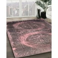 thumbnail image 3 of Ahgly Company Machine Washable Indoor Square Contemporary Velvet Maroon Purple Area Rugs, 8' Square, 3 of 7