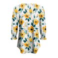 thumbnail image 7 of GEWSEY Blouses for Women Dressy Casual 3/4 Length Sleeve Womens Tops with Smocked (Yellow, S), 7 of 7