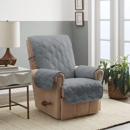 Innovative Textile Solutions 1-piece Hampton Diamond Secure Fit Recliner Furniture Cover  Stone