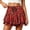 Red, variant on Jane Wardrobe Drawstring Ruffle Waist Patchwork Print Lined Chiffon A Line Mini Skort Women Summer Boho Casual Short Skirt 1PC S-XXL Plus Size Friendly